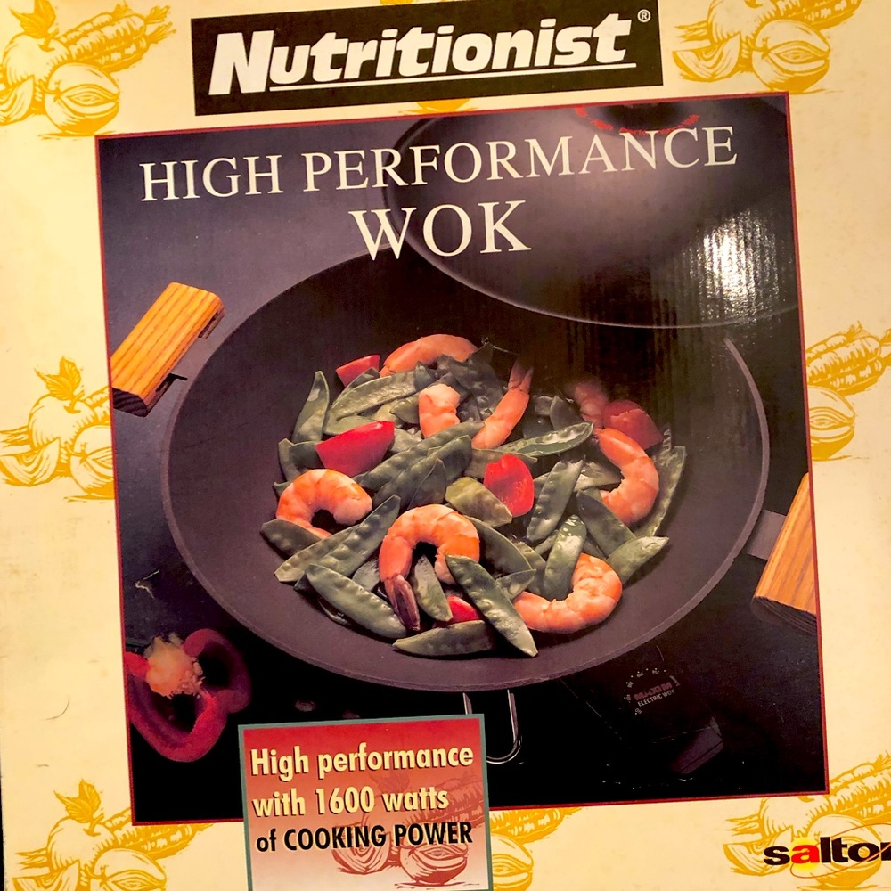 Salton Nutritionist high performance electric wok, 4qt, 1600 W